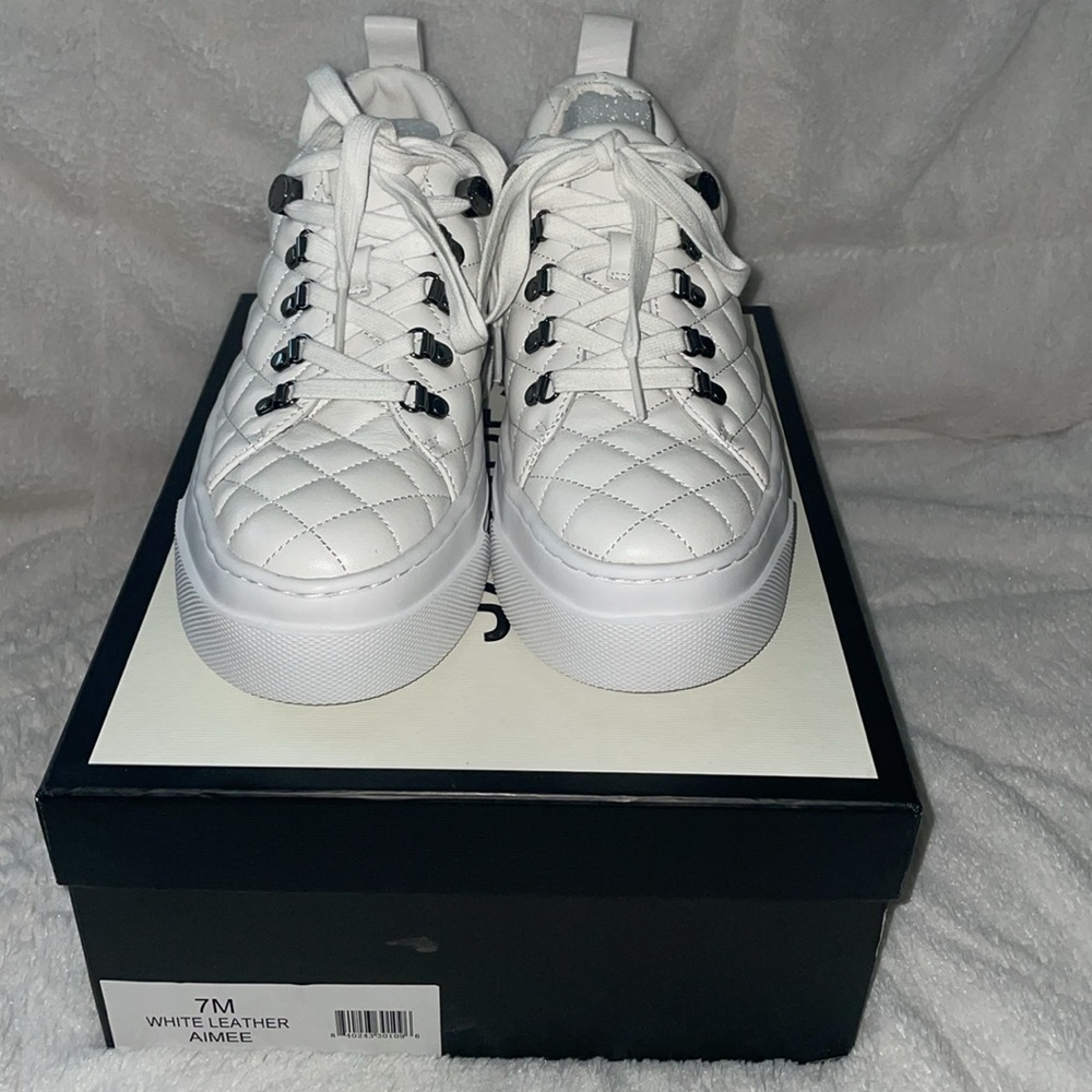 NWT J/SLIDES AIMEE White Leather Sneaker - Picture 7 of 15